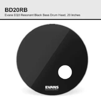 BD20RB Evans EQ3 Resonant Black Bass Drum Head 20 Inches