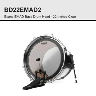 BD22EMAD2 Evans EMAD Bass Drum Head - 22 Inches Clear