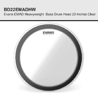 BD22EMADHW Evans EMAD Heavyweight Bass Drum Head 22-Inches Clear