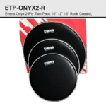 ETP-ONYX2-R Evans Onyx 2-Ply Tom Pack 10 12 16 Rock Coated
