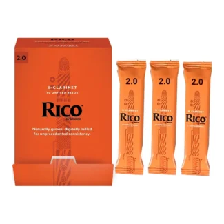 RCA0120-B50 Rico Bb Clarinet Reeds Strength 20 50-pack