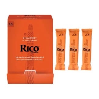 RCA0125-B50 Rico Bb Clarinet Reeds Strength 25 50-pack