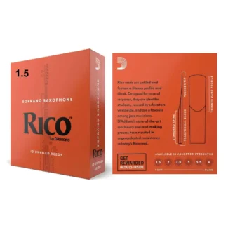 RIA1015 RICO Soprano Saxophone Reeds 15 10-pack