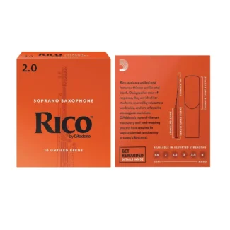 RIA1020 Rico Soprano Sax Reeds Strength 20 10-pack