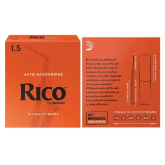 RJA1015 RICO Alto Sax Reeds Strength 15 10-Pack