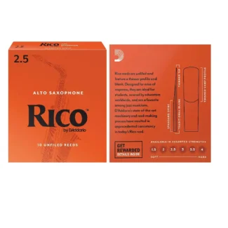 RJA1025 Rico Alto Sax Reeds Strength 25 10-pack