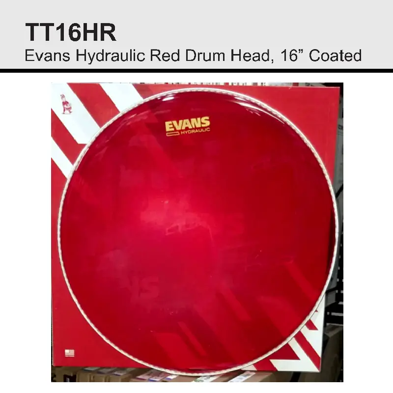 TT16HR Evans Hydraulic Red Drum Head 16 Coated