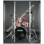 TX6DP America Acrylic Drumshield Set up with Living Hinges