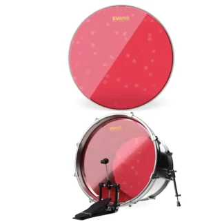 BD22HR-Evans-Hydraulic-Red-Bass-Drum-Head-22-Inches