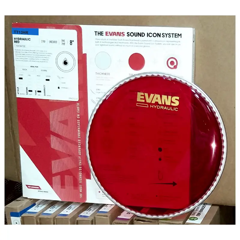 TT13HR-Evans-Hydraulic-Red-Tom-Drum-Head-13