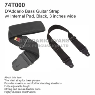 74T00 D'Addario Bass Guitar Strap