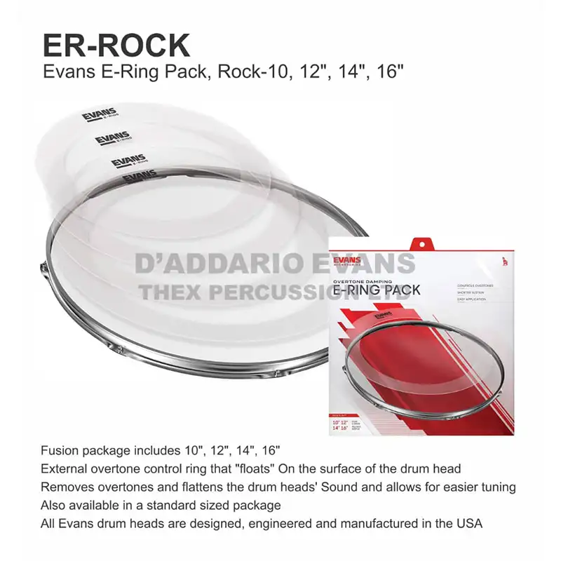 ER-ROCK EVANS E-Ring Pack, Rock-10, 12" 14" 16"