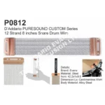 P0812 D'Addario PURESOUND Custom Series 12 Strand 8 Inches Share Drum Wire