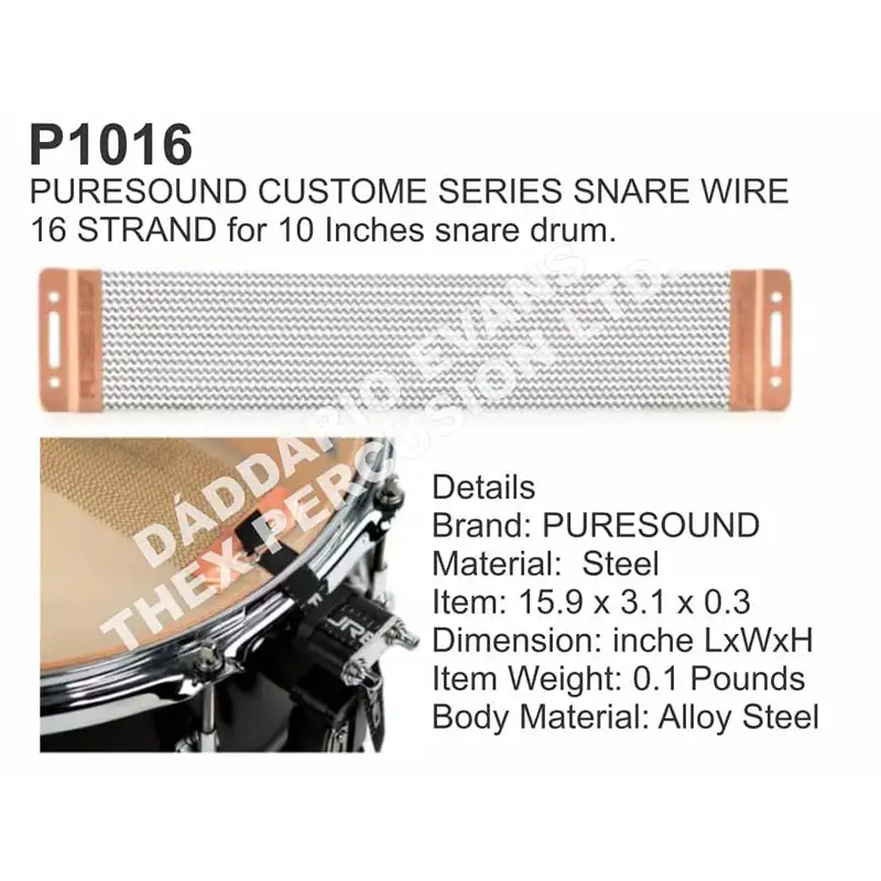 P1016 PURESOUND CUSTOME SNARE WIRE 16 STRAND for 10 Inches Snare Drum
