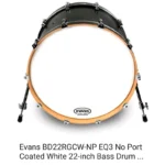 22" Evans Resonance No Mic Port