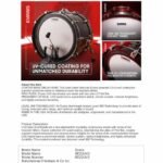 BD22UV2 Evans EMAD UV2 Coated Bass Drumhead, 22 Inch
