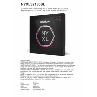 NYXL32130SL D'Addario Bass guitar Strings