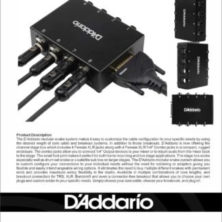 PW-XLRSB-01 D'Addario Accessories Modular Snake System Stage Box