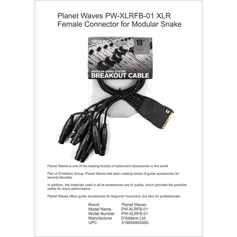 Plane Waves PW-XLRFB-01 XLR Female Connector For Modular Snake