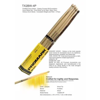 TX2BW-4P ProMark Drum Sticks