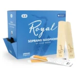 D'Addario Organic Royal Soprano Saxophone Reeds, Strength 3.0, 25-Pack