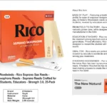 D’Addario Woodwinds - Rico Soprano Sax Reeds - Soprano Saxophone Reeds - Soprano Reeds Crafted for Beginners, Students, Educators - Strength 3.0, 25-Pack