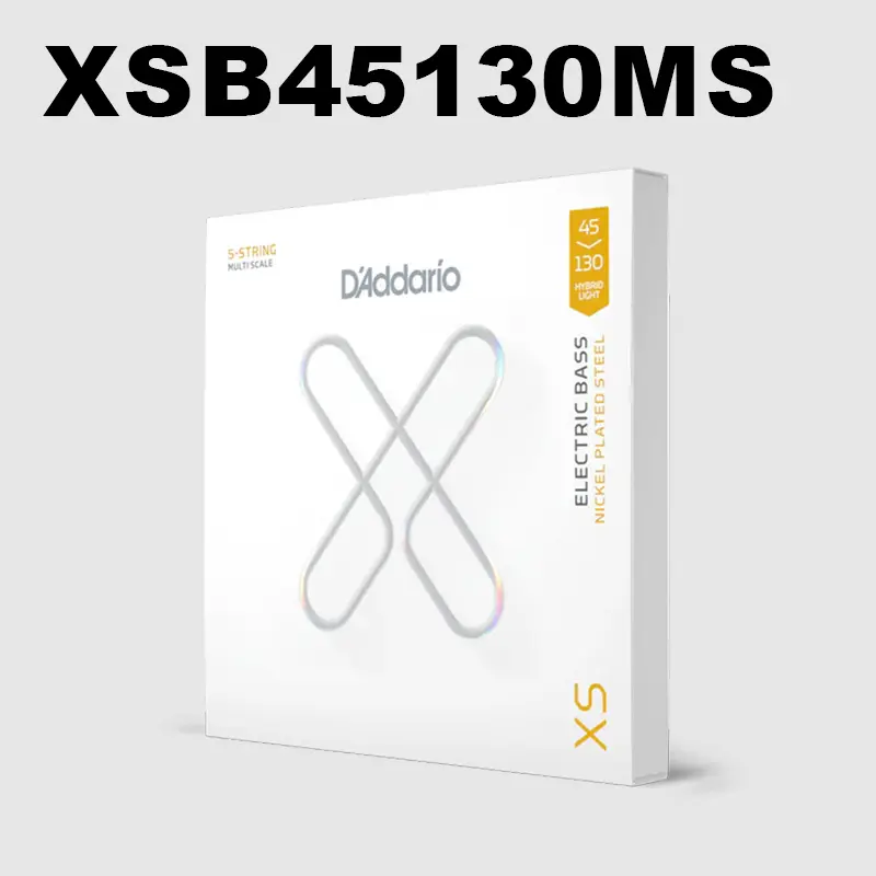 XSB45130MS DAddario XS Coated Bass Strings XSB45130MS D'Addario XS Coated Bass Strings XSB45130MS, 45-130, 5-String
