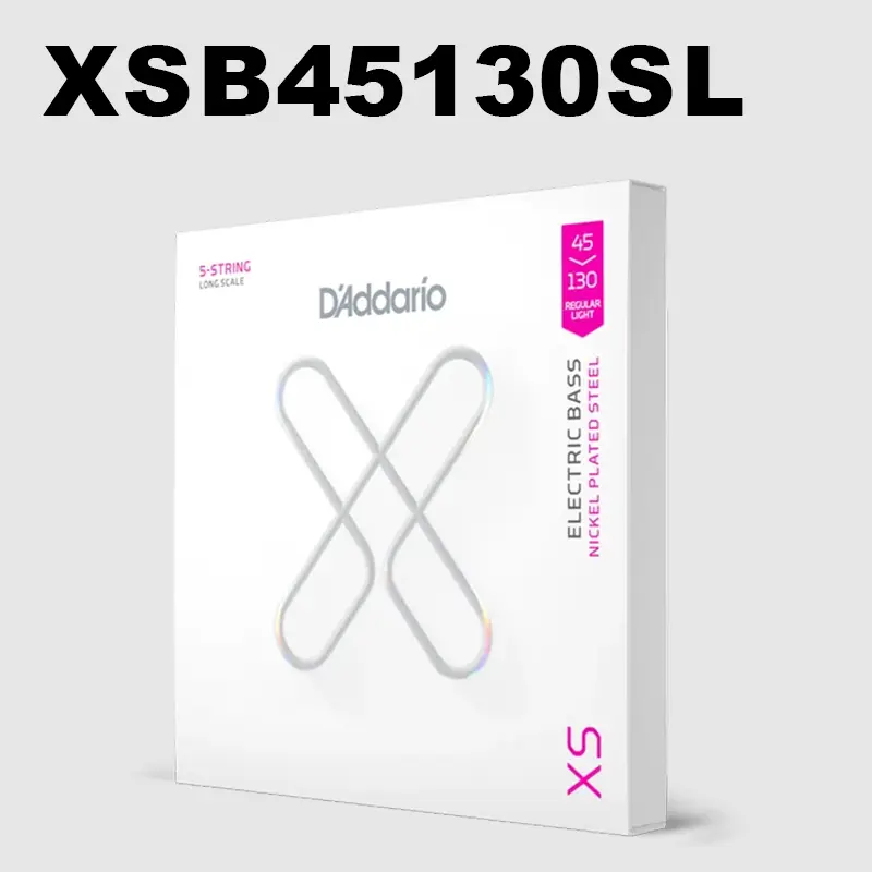 XSB45130SL DAddario XS Coated Bass Strings XSB45130SL D'Addario XS Coated Bass Strings XSB45130SL, 45-130, 5- String